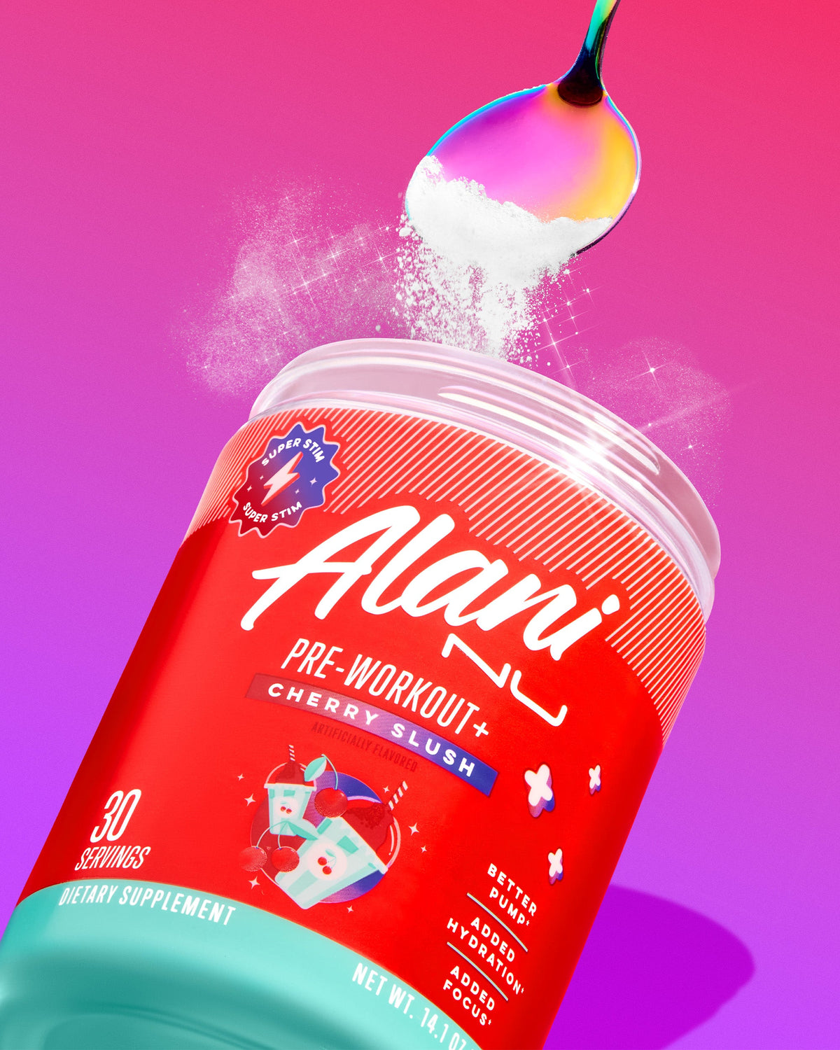 Cherry Slush Pre-Workout+ Supplement, 30 Servings