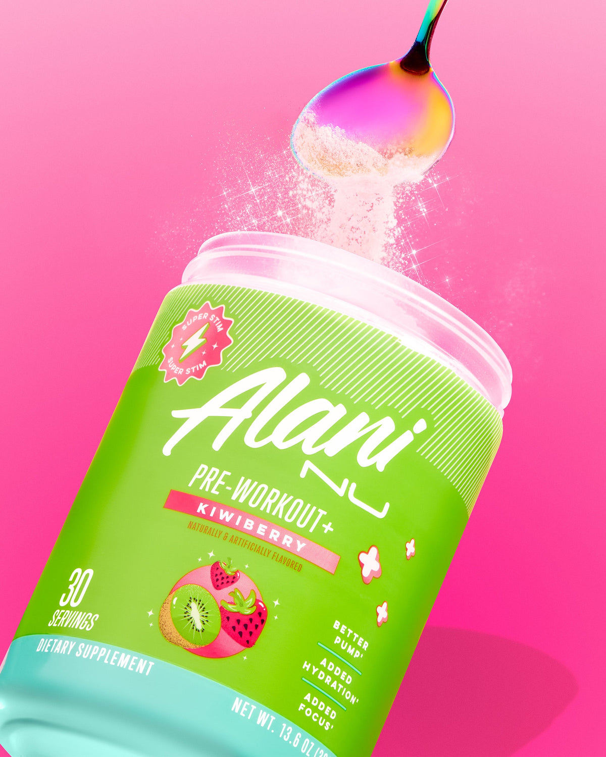 Kiwiberry Pre-Workout+ Fitness Powder, 30 Servings