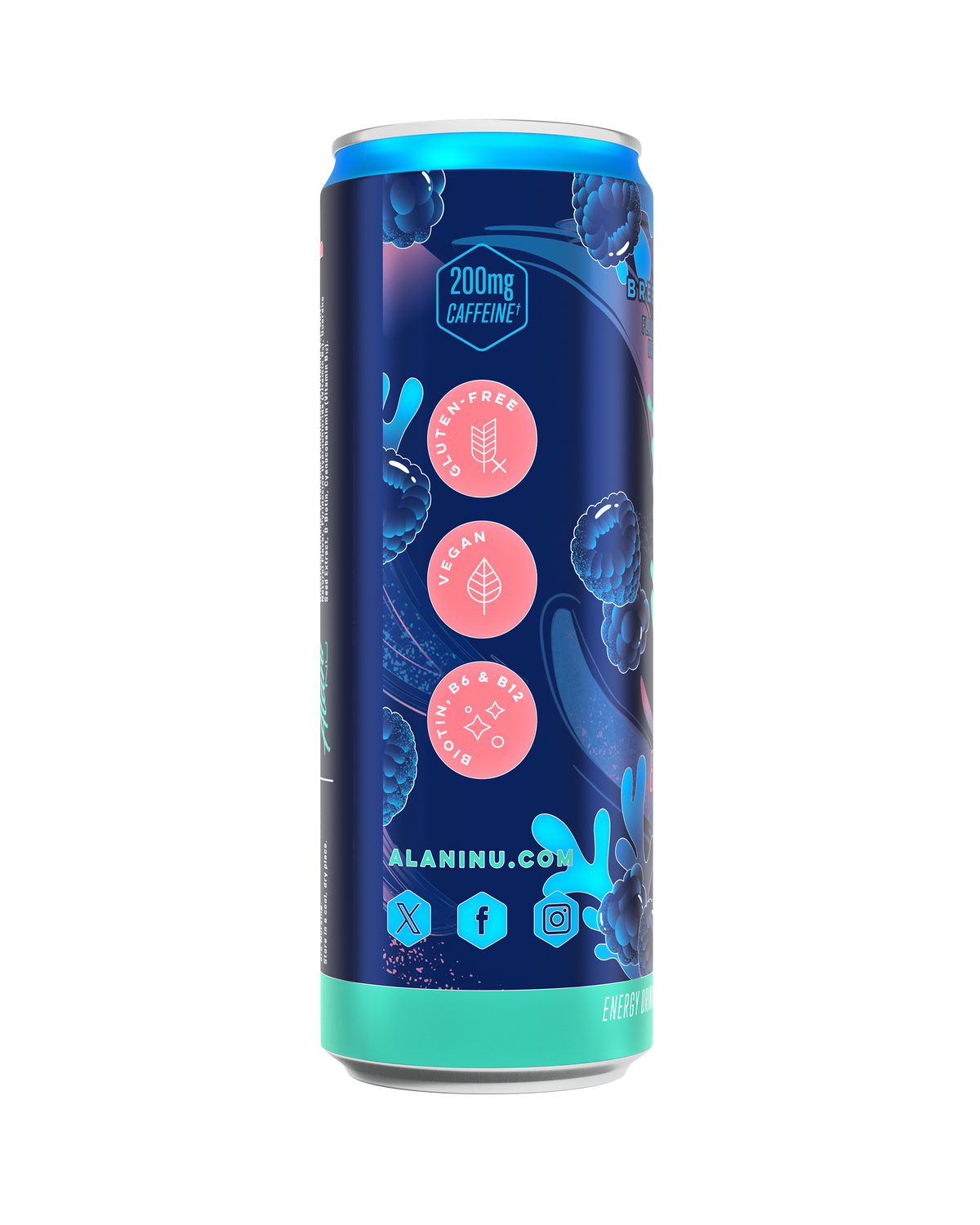 Breezeberry Zero-Sugar Energy Drink — 12-Pack