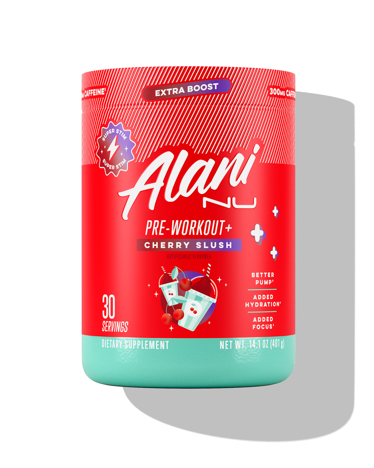 Cherry Slush Pre-Workout+ Supplement, 30 Servings