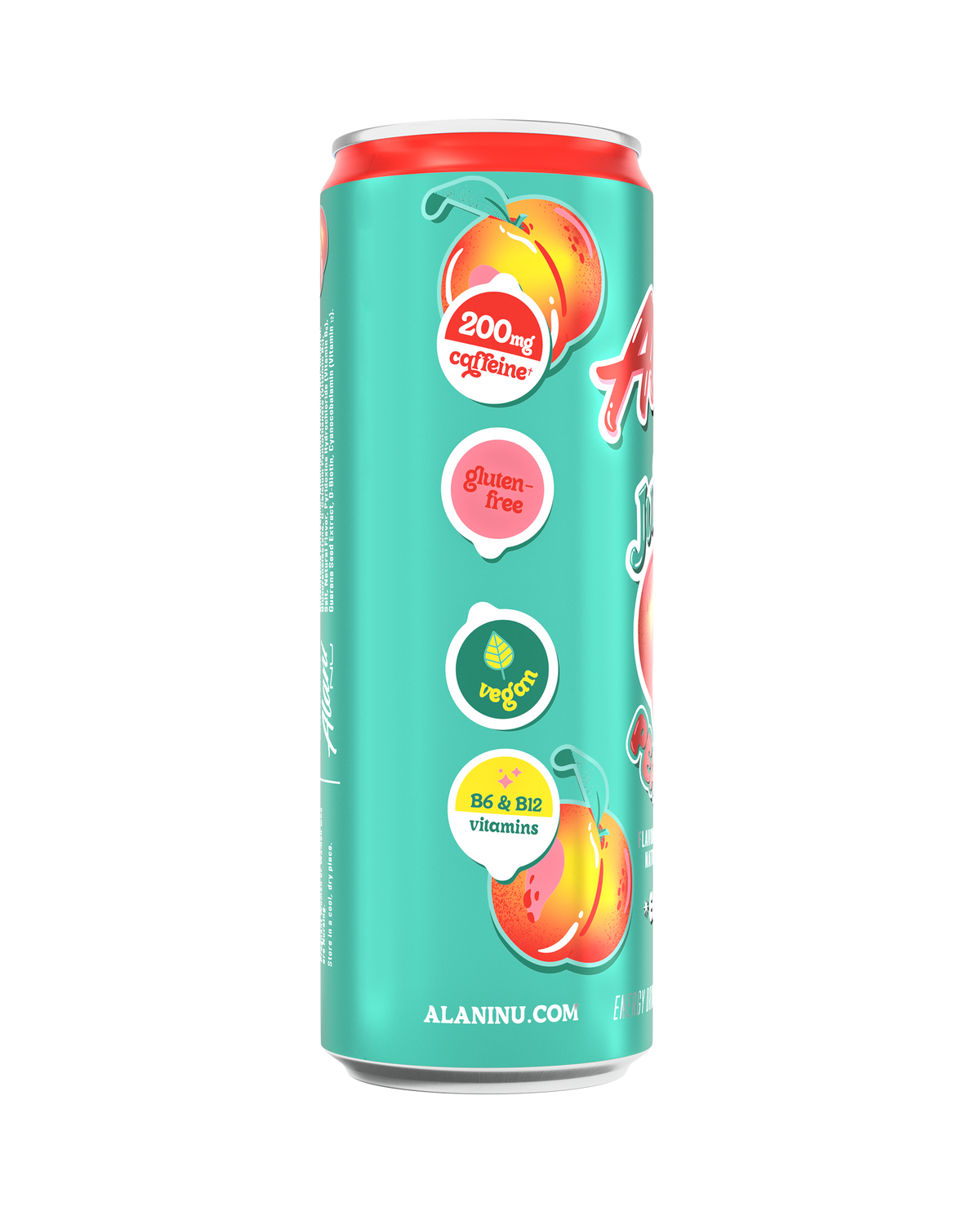 Juicy Peach Zero-Sugar Energy Drink — 12-Pack