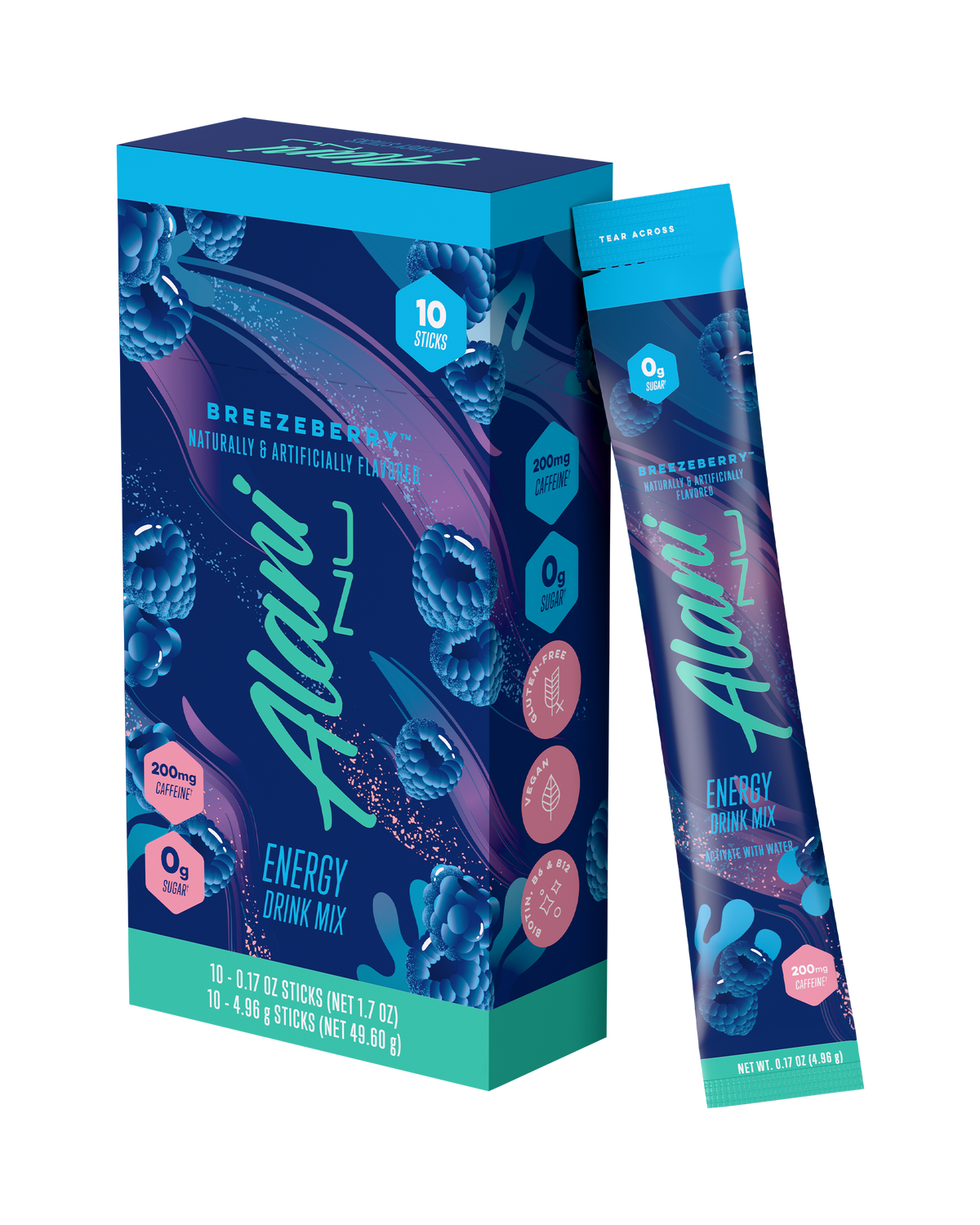 Breezeberry Powdered Energy Sticks — 10-Pack