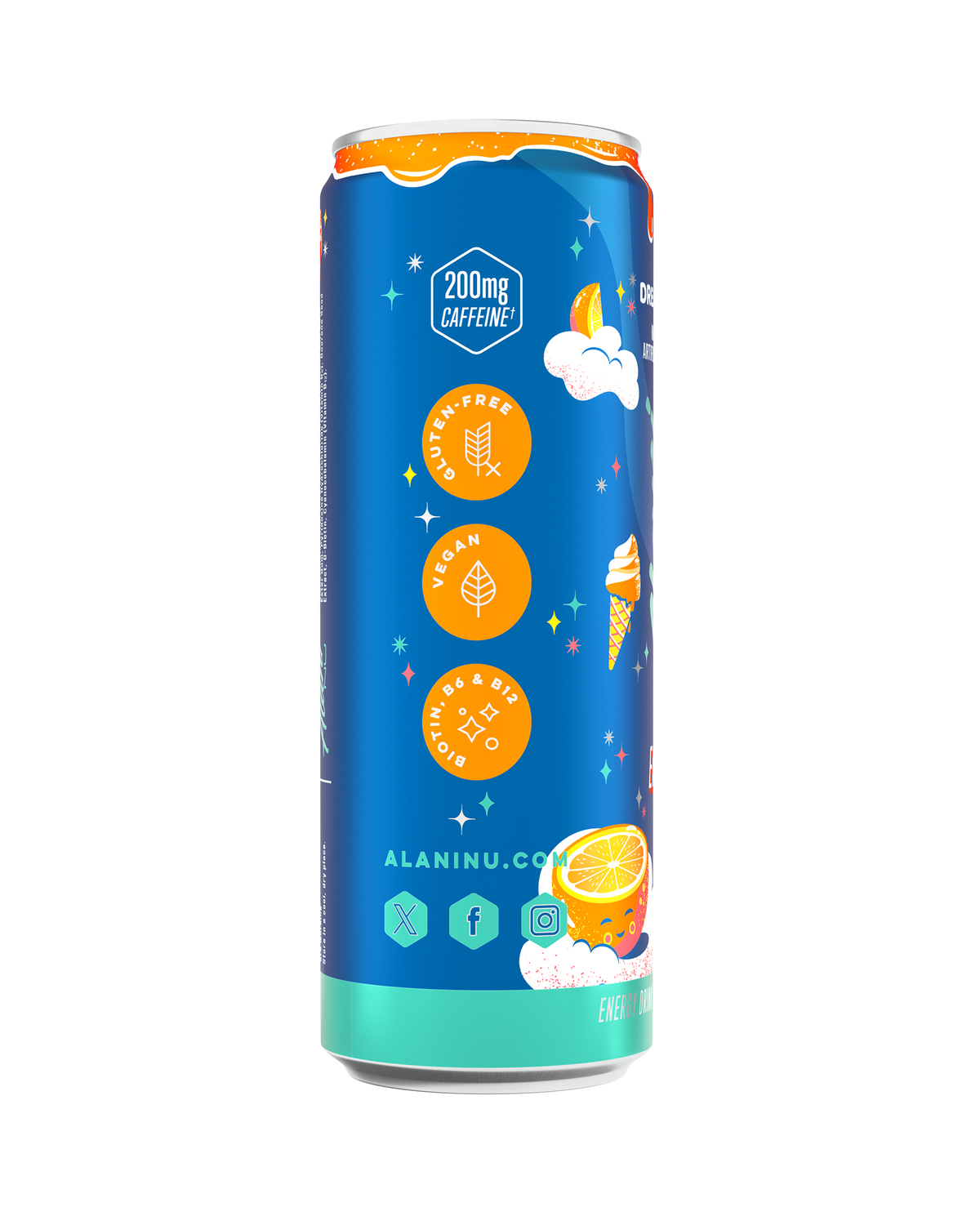 Dream Float Orange Sherbet Energy Beverage — 12-Pack