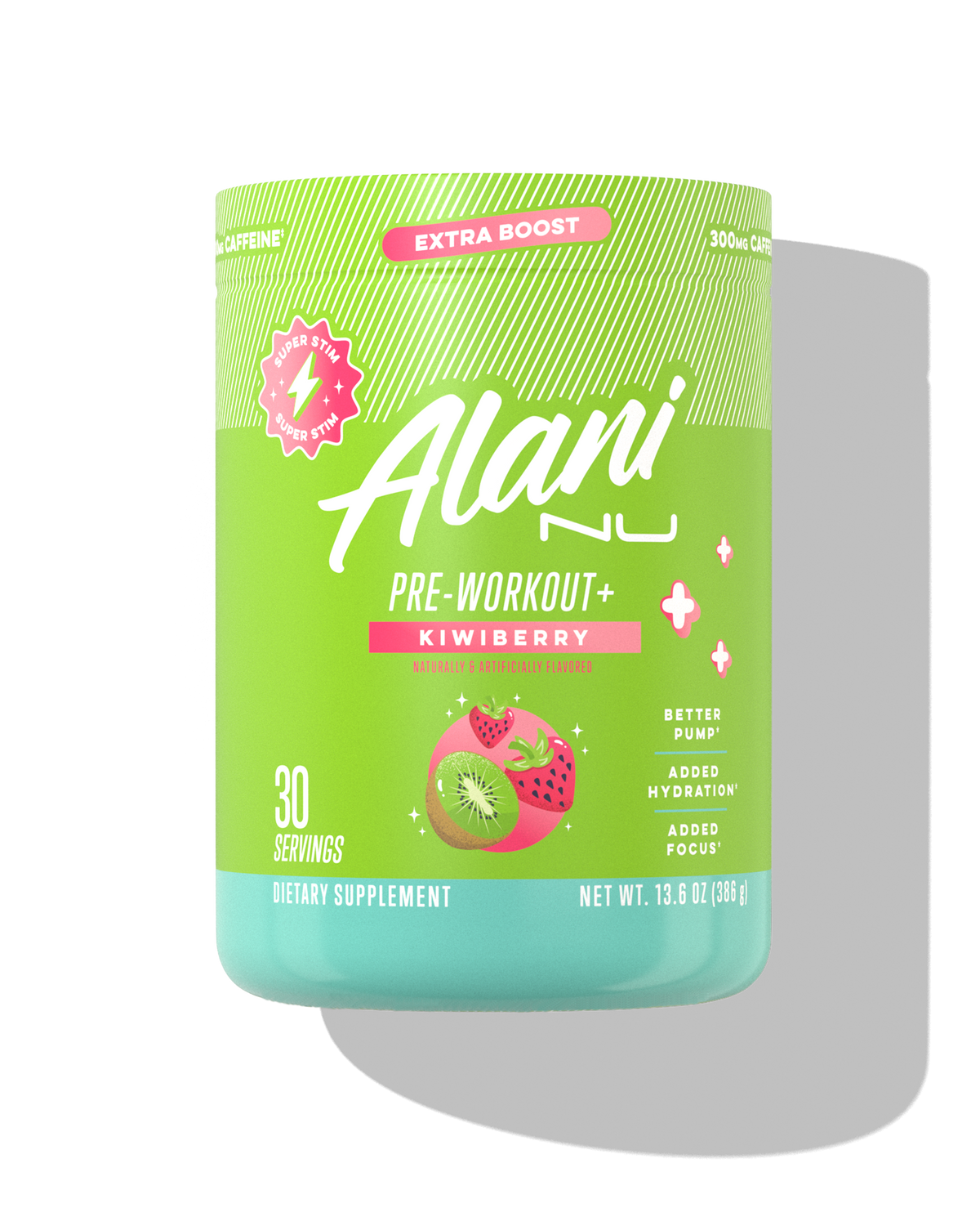 Kiwiberry Pre-Workout+ Fitness Powder, 30 Servings