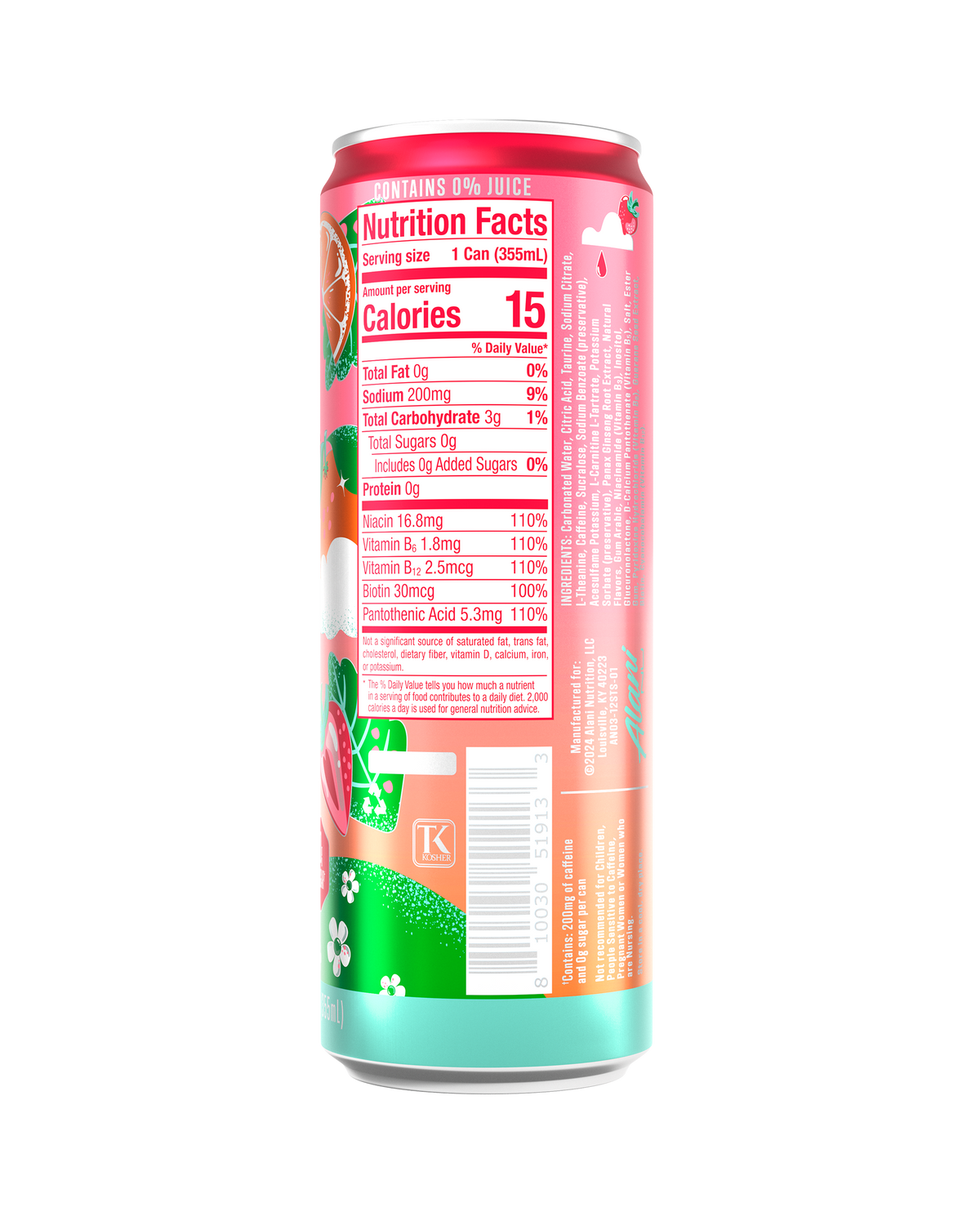 Strawberry Sunrise Energy Drink, 12-Pack