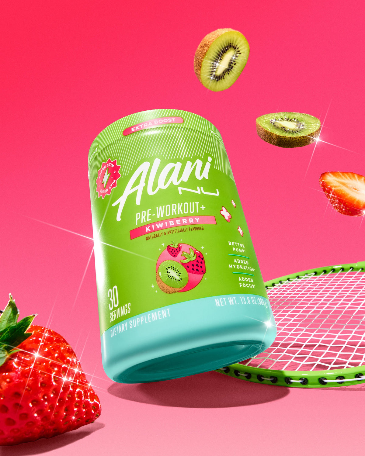 Kiwiberry Pre-Workout+ Fitness Powder, 30 Servings